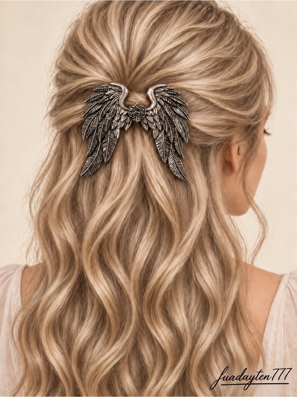 Vintage Angel Wing Hair Clip - Picture 1 of 5